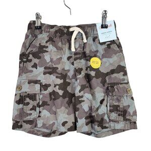 Boys Cat & Jack Gray Camo Cargo Shorts 6" Inseam Size S (6/7)